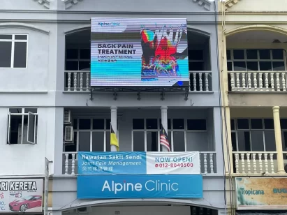 Outdoor LED Display at Alpine Clinic Seremban