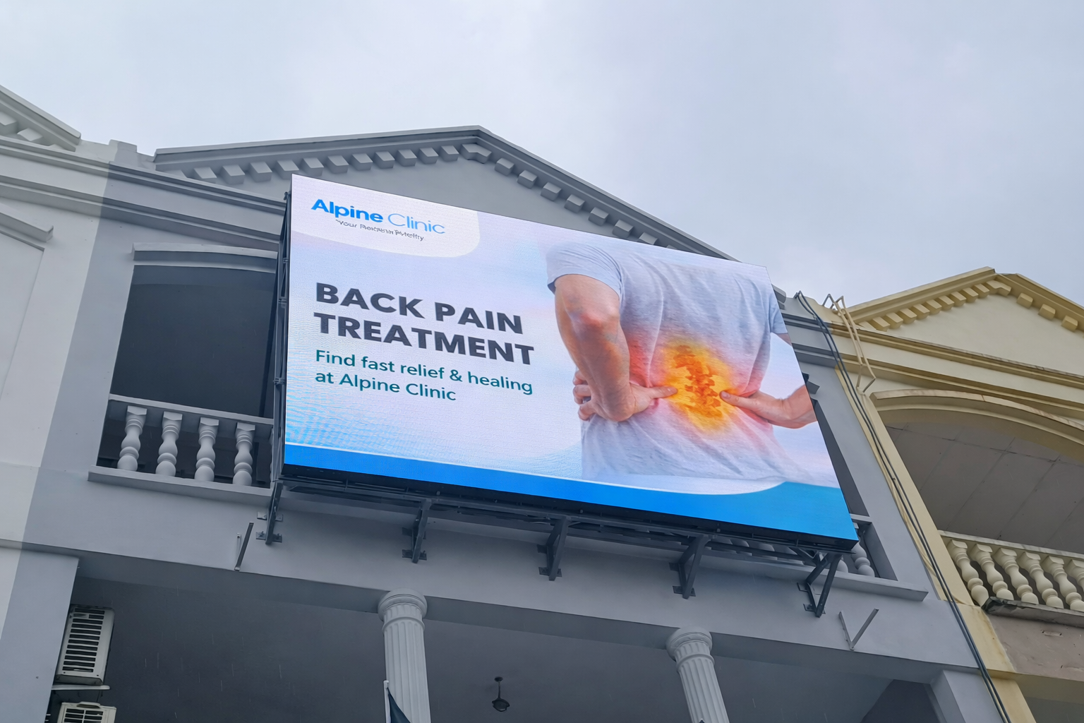 Outdoor LED Display at Alpine Clinic Seremban